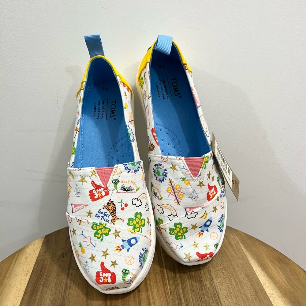 TOMS Youth Alpargata Notebook Doodle Print - Picture 8 of 10